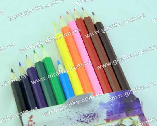 Цветные карандаши Перше вересня 12 цветов в дизайне для мальчиков - 4 вида Фото