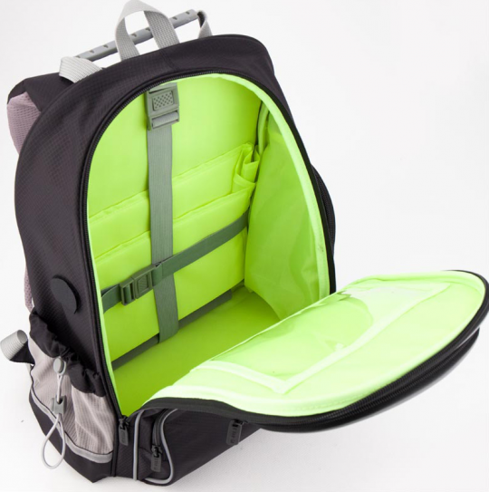 Рюкзак полукаркасный школьный Kite Education Smart для мальчиков 38 x 28 x 15 см 16-25 л Чёрный (K19-702M-4) Фото