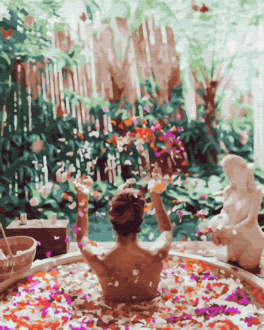 Картина по номерам Цветочное Бали, в термопакете 40*50см Фото