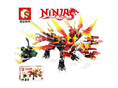 Конструктор Ninja красный дракон 351дет (S8300)