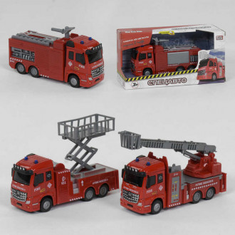Пожарная машина металлопластик 6688 (72/2) Play Smart, музыка, свет, инерция, в коробке