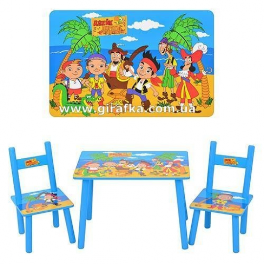 Столик деревянный со стульями Джейк и пираты Нетландии М 1700 Фото
