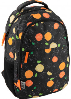 Рюкзак молодежный GoPack 0.44 кг 43x29x13 см 21 л Черно-оранжевый (GO19-131M-2)
