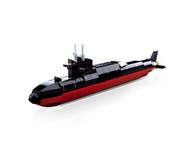 Конструктор SLUBAN M38-B0703 (16шт) подводная лодка, 1:450,  35см, 269дет, в кор-ке, 38-24-7см