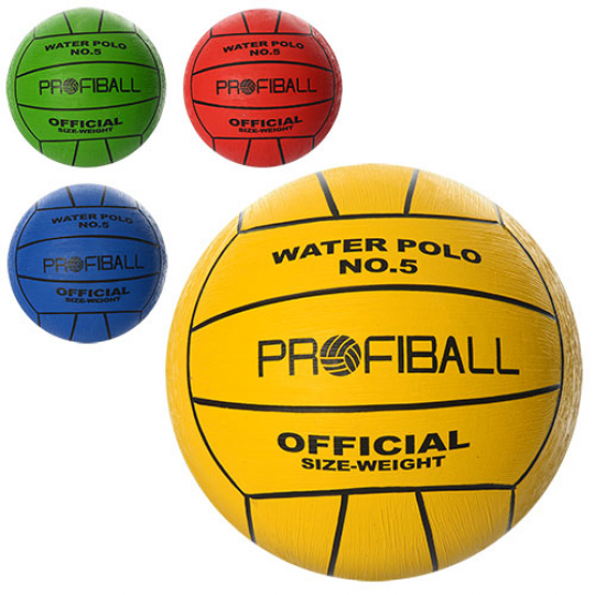 Мяч волейбольный VA 0034 (50шт) водное поло, офиц.размер, Profiball, 380-400г, 4 цвета Фото