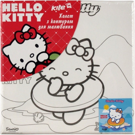 Холст с контуром Hello Kitty 20х20 см Фото