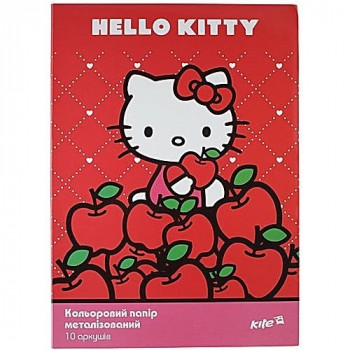 Бумага цветная металлик А4 Hello Kitty