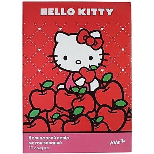 Бумага цветная металлик А4 Hello Kitty Фото