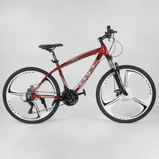 Велосипед Спортивный CORSO EVOLUTION 26&quot;дюймов 59198 (1) рама алюминиевая 17``, 21 скорости, собран на 75% Фото