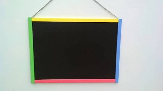 Дошка настінна магнитна кольорова (мольберт) 2 сторони 65*48*2 см Фото