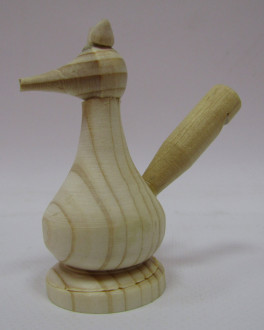 Свистулька деревянная Лиса без лак. покрытия