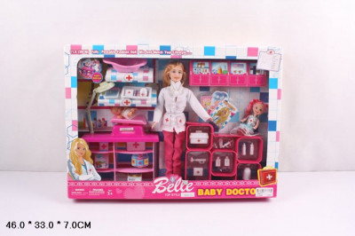 Кукла типа &quot;Барби&quot;Доктор&quot; JX600-51 (24шт) пупс,кукол,пеленаль.столы,чемод,мед ин-ты,кор33*7*46см