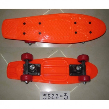 Скейт пенни борд 5822-3 пластик.крепление, колеса PVC, 42*13 см.