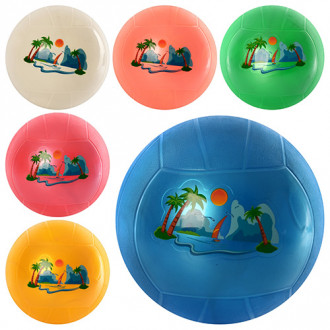 Мяч детский-9&amp;quot; M 0243 (90шт) 9 дюймов, радуга волейбол, 1-стикерный, ПВХ, 180г, в кульке,