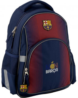 Рюкзак школьный Kite Education FC Barcelona 37.5х29х13 см 13 л Синий (BC19-513S)