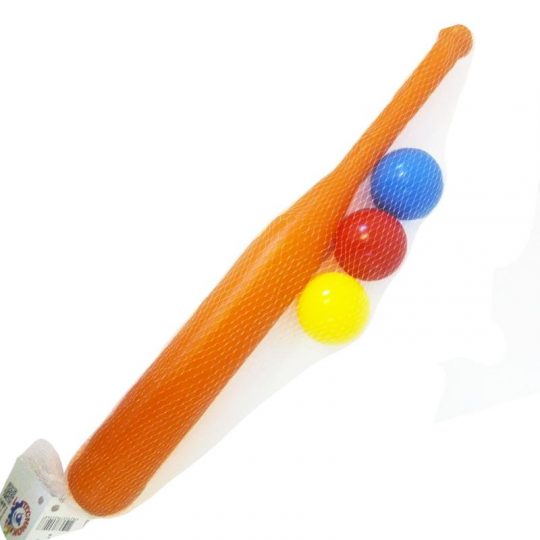 Набор для игри в бейсбол (бита та 3 цветных шара) Технок (4968) Фото