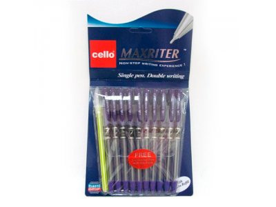 727 Ручка масл &quot;CL&quot; Maxriter (фіолет) NEW + 1 ручк. (Синій бліст.)