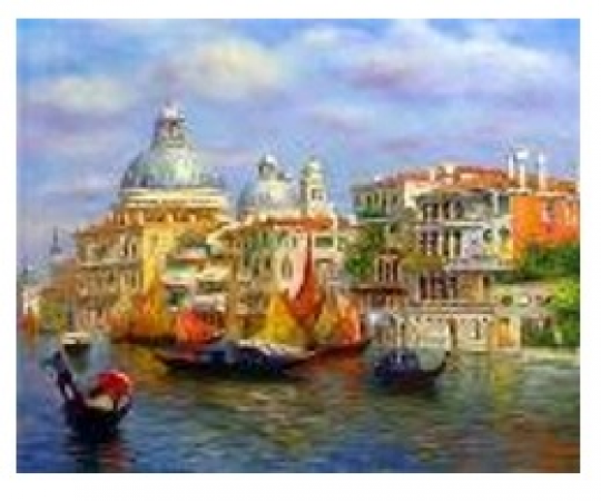 Картина по номерам &quot;Венеция лазурная&quot; 40*50см,крас.-акрил,кисть-3шт.(1*30) Фото