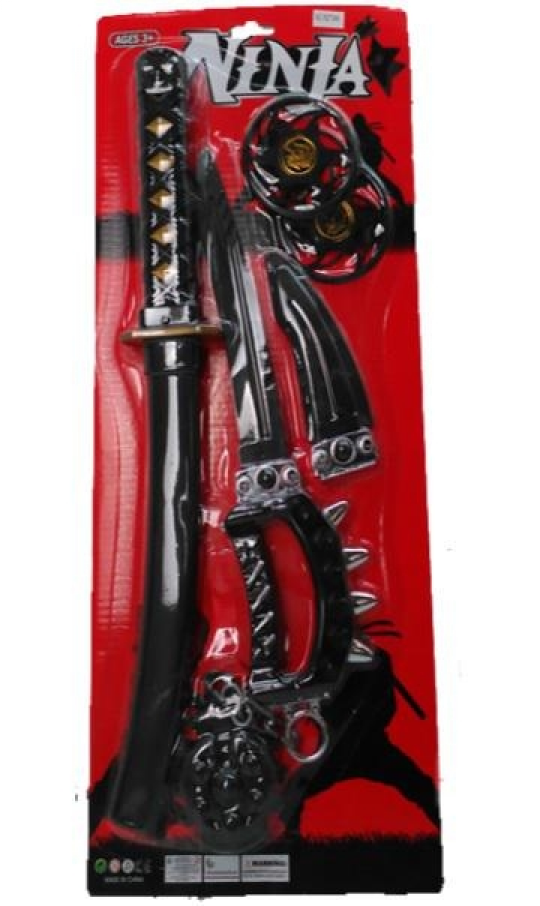 Набор оружия &quot;Ninja &quot; RZ1344 (96шт/2) меч, кинжал, звездочки на планшетке Фото