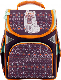 Каркасный рюкзак GoPack 34х26х13 см 11 л для девочек Коричневый (GO18-5001S-4)