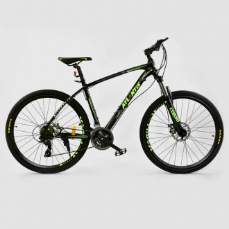 Велосипед Спортивный CORSO 27,5&quot;дюйма JYT 008 - 7357 BLACK-GREEN ATLANTIS (1) Алюминий, 24 скорости