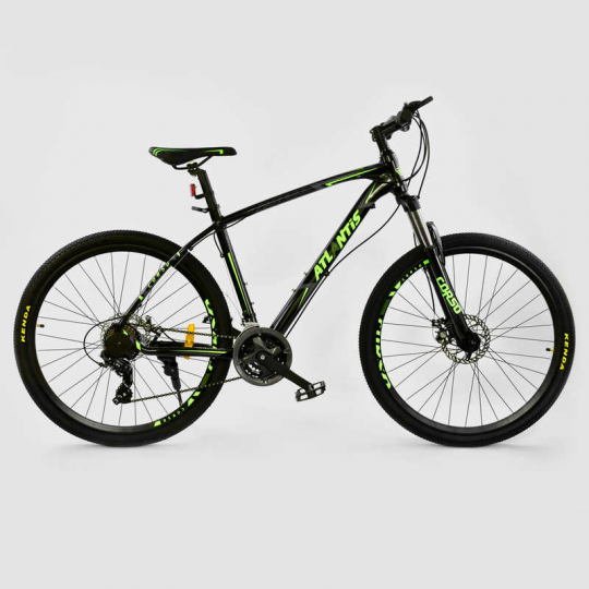 Велосипед Спортивный CORSO 27,5&quot;дюйма JYT 008 - 7357 BLACK-GREEN ATLANTIS (1) Алюминий, 24 скорости Фото