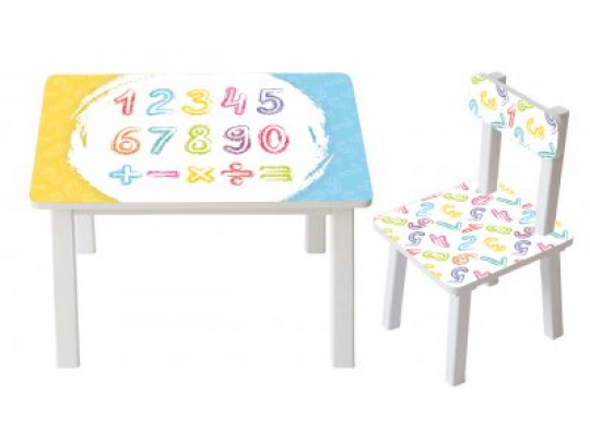Детский стол и стул Математика BSM2K-85 Фото