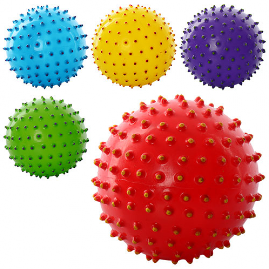 Мяч массажный MS 0025 (250шт) 5 дюймов, ПВХ, 45г, двухцветный, 5 цветов Фото