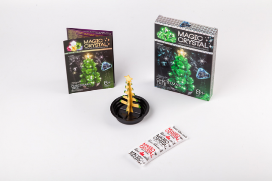 Набор для творчества &quot;Magic Crystal&quot;, растущее дерево зеленая Елочка из кристаллов, в кор.13*18*2см (16шт) Фото