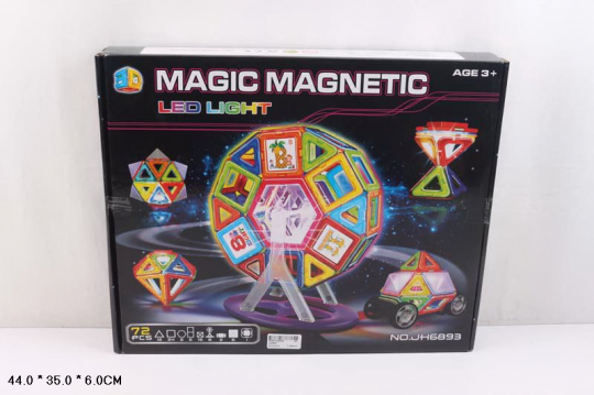 Магнитный конструктор MAGIC MAGNETIC 72 дет., в кор. 44*35*6см (24шт/3) Фото