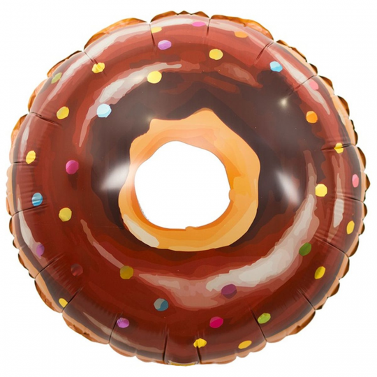 Фольгированные шары с рисунком 1202-2949 к 18&quot; рус пончик в глазури шоколадной Фото