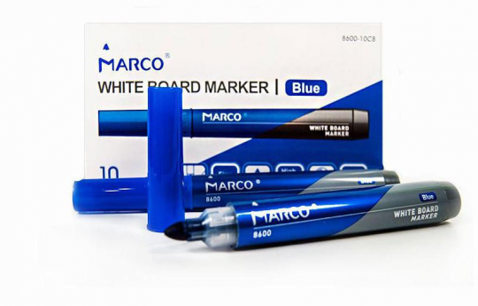 Маркер Board, сухостираемый, круглый, синий ТМ Marco Фото