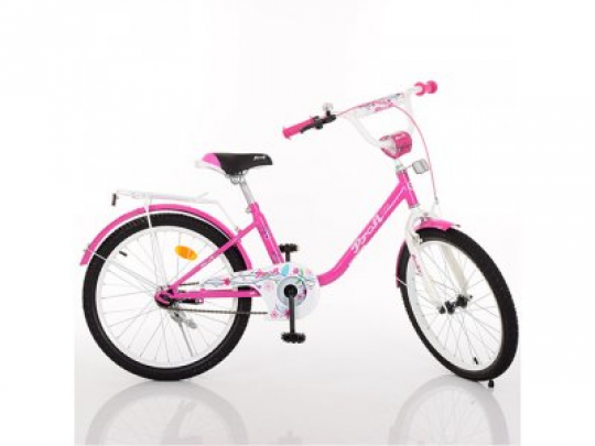 Велосипед детский PROF1 20д. Y2082 (1шт) Flower, малиновый,звонок,подножка Фото