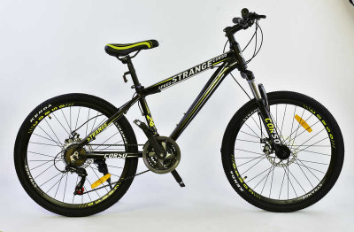 Велосипед Спортивный CORSO 24&quot;дюйма JYT 004 - 7799 BLACK STRANGE (1) Алюминий, 21 скорость
