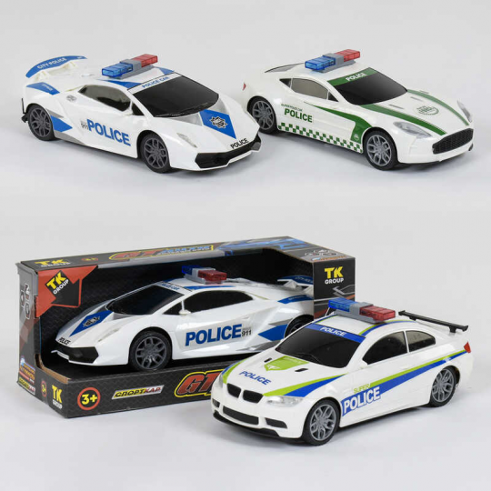 Машина GT 99091 &quot;Полиция&quot; (60/2) TK Group, 3 вида, свет, звук, инерция, в коробке Фото