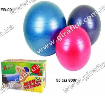 Мяч резин.для фитнеса FB-001 (25шт) 55 см 800г