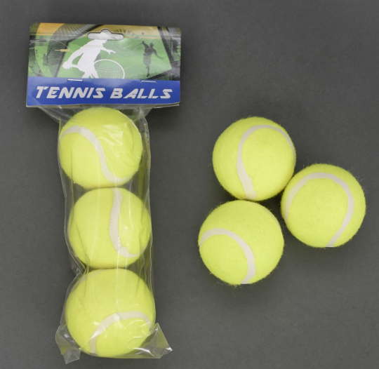 Теннисный мяч 3шт в п/э d=6.5см /80/ Фото