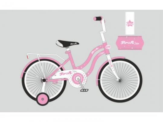Велосипед детский PROF1 20д. Y2091 (1шт) Star,розовый,звонок,подножка Фото