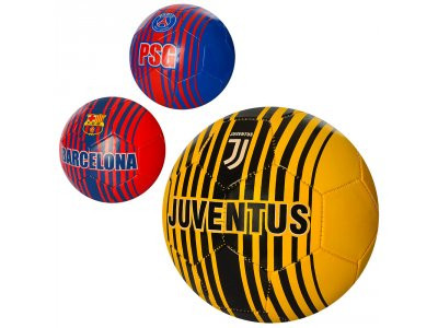 Мяч футбольный EN 3212 (30шт) размер 5, ПВХ 1,6мм, 300-320г, 3 цвета(клубы)