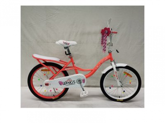 Велосипед детский PROF1 20д. SY20195 (1шт) Angel Wings,корал,свет,звонок,зерк Фото