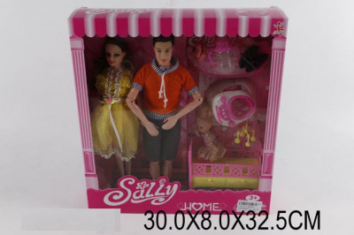 Кукла типа &quot;Барби &quot;Семья &quot; KX8803 (24шт/2) с Кеном, куколкой, ходунки, аксесс. в кор. 32, 5*30*8см