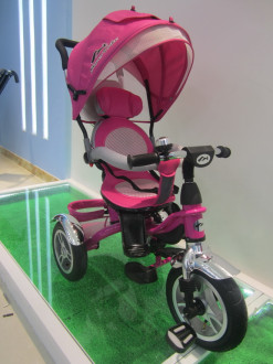 Розовый детский трехколесный велосипед TR17007