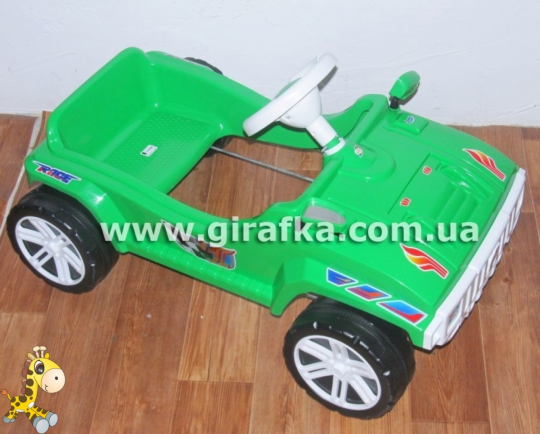 Машинка для катания педальная Орион 792 зеленая Фото