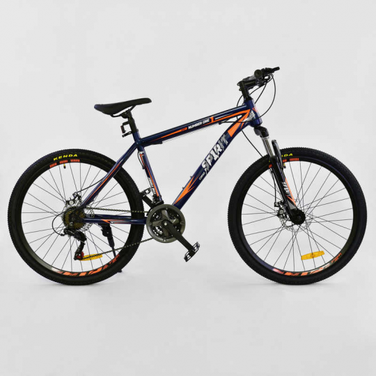 Велосипед Спортивный CORSO 26&quot;дюймов JYT 001 - 7894 BLUE-ORANGE SPIRIT (1) Металл, 21 скорость Фото