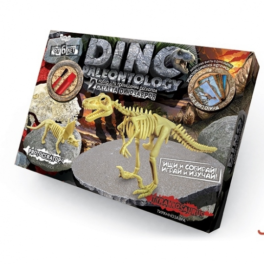 Набор раскопки динозавра DINO PALEONTOLOGY Протоцератопс и тиранозавр Фото