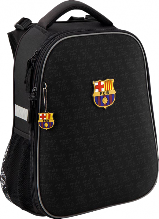 Рюкзак школьный каркасный Kite Education FC Barcelona для мальчиков 38 x 29 x 16 см 19.5 л Черный (BC19-531M) Фото