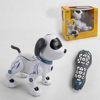 Собачка на радиоуправлении К 16 (6) выполняет трюки, голосовое управление, управления д/у, свет, звук, в коробке