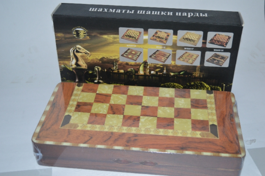 Игра &quot;Шахматы+шашки+нарды&quot; №G07429-30СМ дерево Фото